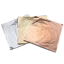 300 sheets 14x14cm Imitation Gold+Silver+Copper Leaf Gilding Art Craft DIY