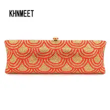 Модные элегантные клатч серебро горный хрусталь невесты Сумка Леди Мода Кристалл ручной работы, уникальные партия сцепления Кошелек вечерняя сумочка; BS010 sc319