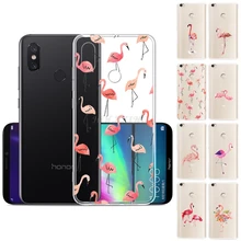 

Flamingo Printed Soft Silicone TPU Case for Huawei Honor Note 10 8X Max 9 10 Honor 7A Pro 7C 6X 8C 8 Personal Customize Cover