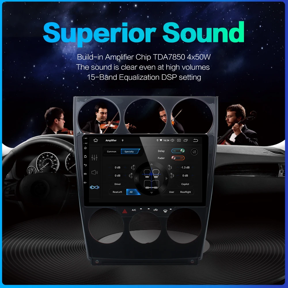Best Fongent 9" IPS Autoradio Car Stereo Android 9.0 for Mazda 6 2006 2007 2008 2009 2010 2011 2012 Navigation System USB TDA7850 DSP 4 Best Fongent 9" IPS Autoradio Car Stereo Android 9.0 for Mazda 6 2006 2007 2008 2009 2010 2011 2012 Navigation System USB TDA7850 DSP 4