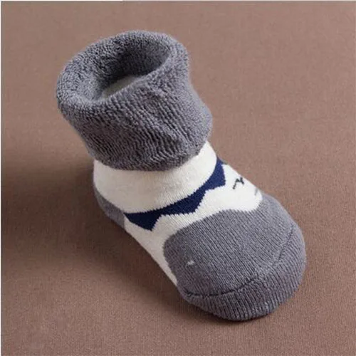 Ideacherry/Детские хлопковые носки детские носки с рисунками для малышей Подарки для малышей, Детские домашние носки-тапочки Нескользящие толстые махровые носки - Цвет: D