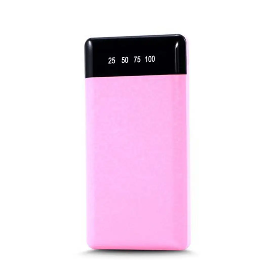 

Portable Power Bank Ultra Thin 10000mAh Dual USB Ports Mobile Power Bank Digital Display For iPhone Xiomi Black Pink Blue