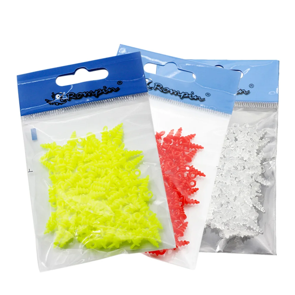 

100 Pcs With Ring Carp Fixed Bait Screw Lure Terminal Fishing Tackle Plastic Pellet Peg Floating Ball Rig Sports Accessories