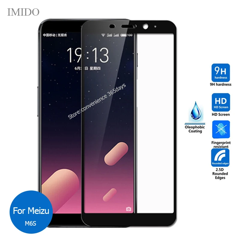 

All Coverage For Meizu M6S Mini Full Cover Tempered Glass Screen Protector 2.5D Safety Film On M6SMini M 6S