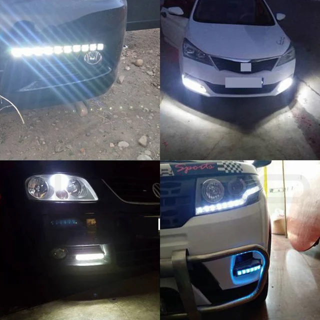 COB DRL Fog Light 6Led 9Led 10Led Flexible Silicone white Daytime Running Lights Auto Led HeadLamp IP67 Waterproof 10w Bright