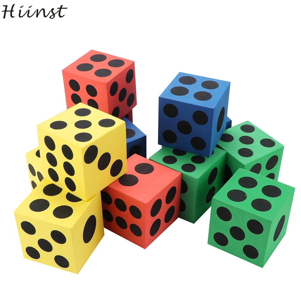 HIINST 12PCS Dice Tool Kids Educational Toys Blocks Toy EVA Foam Dice Interactive Toys For Kids Children Party Toy Game Prize