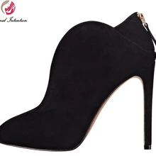 Оригинальное предназначение; Лидер продаж; женские ботильоны; элегантные ботинки на тонком каблуке с круглым носком; удобная женская обувь; большие размеры