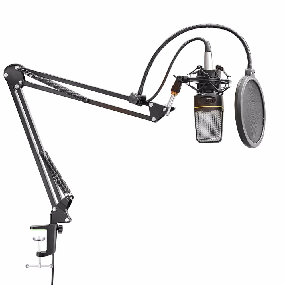 Neewer вещания Студийный микрофон Подвеска стрелы ножничный рычаг стенд с амортизатором и XLR мужчин и женщин кабель