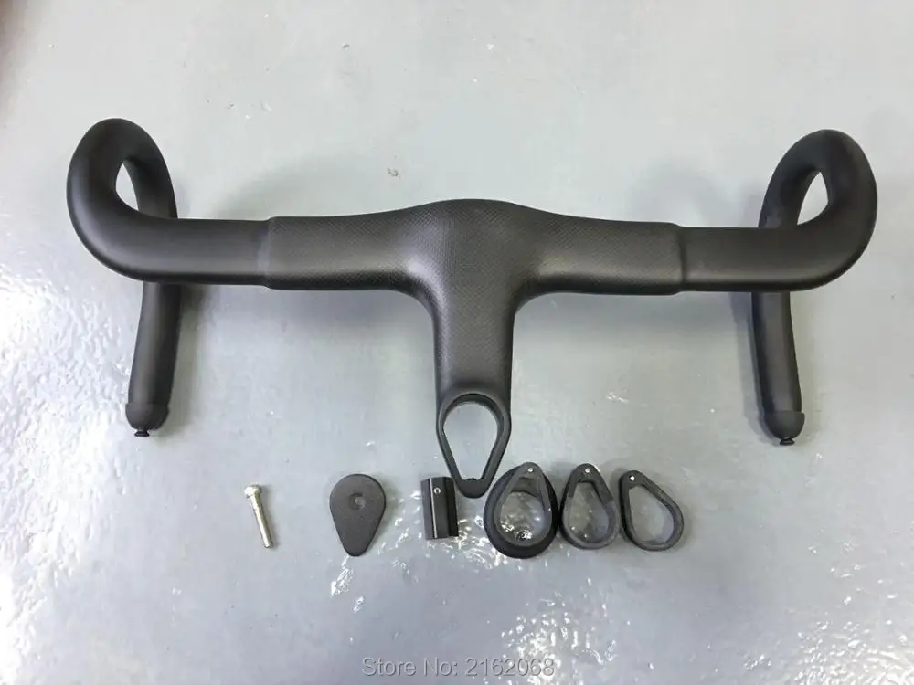2018 Newest Racing Road Bike Matt 1K Full Carbon Fibre Bicycle Handlebar And Stem Integrated With
