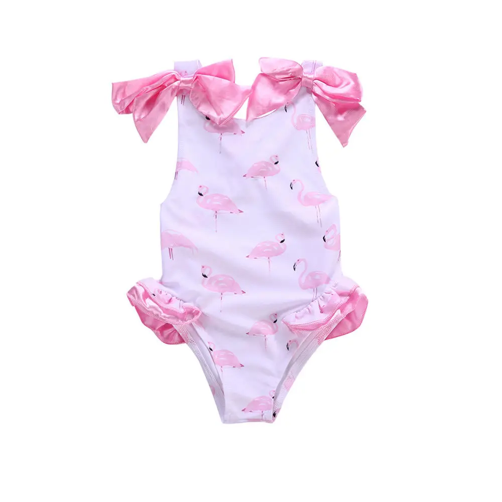 

Summer Kids Baby Girl Bikini Set flamingo Swimming Clothes Swimsuit Swimwear Bathing Suit