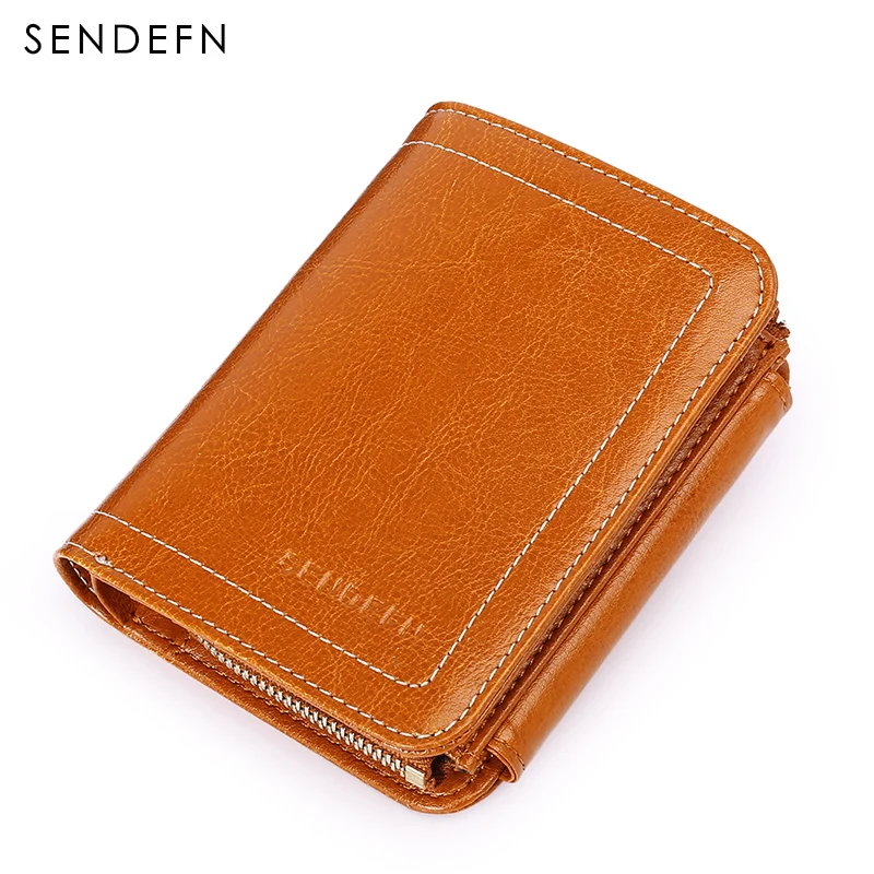 Short Women Leather Wallet Ladies Mini Coin Purses SENDEFN 2018 New Fashion Gril Purse Female ...