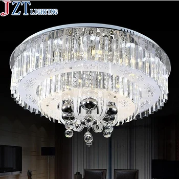 

M Modern Minimalist Round Luxury Crystal Lamp 3 Color Dimming With Remote Control LED Living Room Dining Room Ceiling Lamp