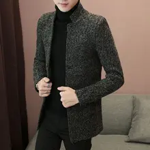 Модное мужское пальто с воротником, мужское шерстяное пальто, длинное Горячее предложение, мужское шерстяное пальто с воротником, Новинка