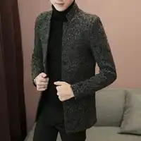 Male pure fashion coat collar men's wool coats in male long hot 2018 hot men's collar men's woolen coat trench coat New