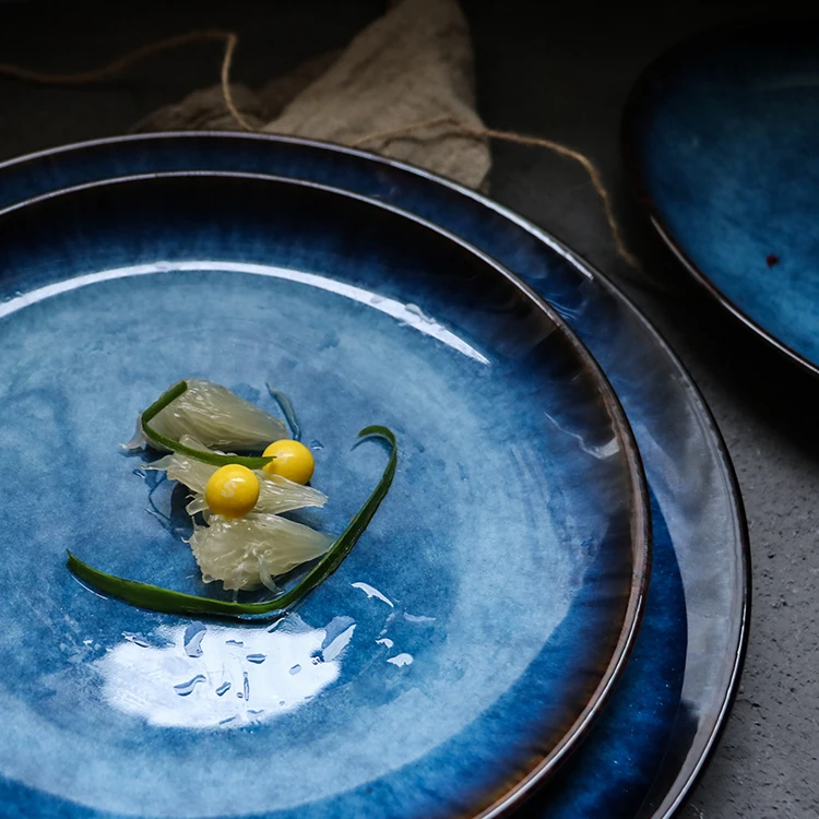 sky-blue-Western-style-plate-Japanese-flat-plate-round-tray-domestic-commercial-steak-dish-plate (3)