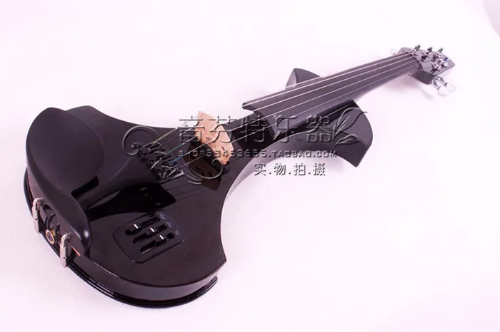 

4/4 Electric Violin Solid wood Black White Big Jack Powerful Sound 5 String #4