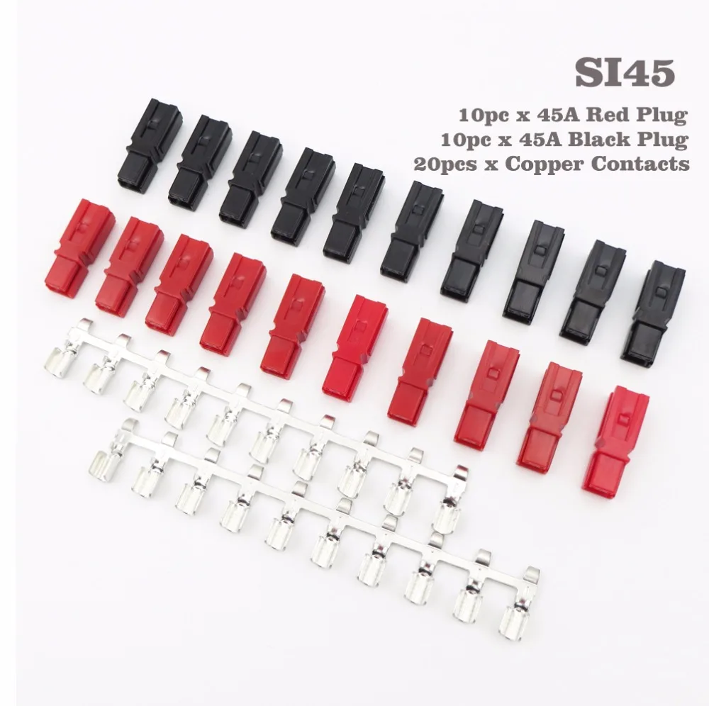 Aliexpress.com : Buy 10Pairs X 45A 600V PP45 Power Connector Plug Red ...