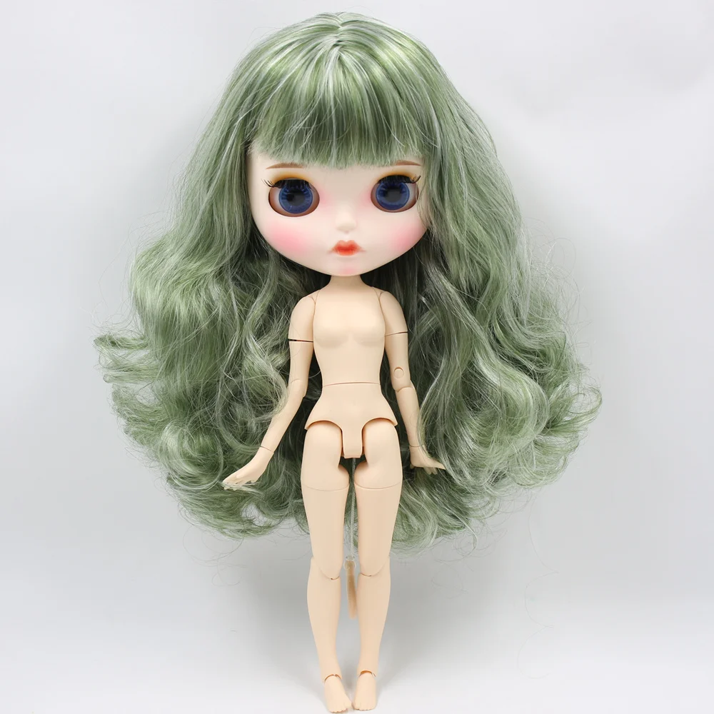 ICY Nude Blyth изготовленная на заказ кукла № BL4299/136 зеленая смесь белых волос 1/6 bjd, pullip, licca, jerryberry