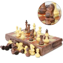 Новые международные Шахматные шашки Складные Магнитные высококачественные деревянные ДПК зерна доска шахматы английская версия с 72 мм King High