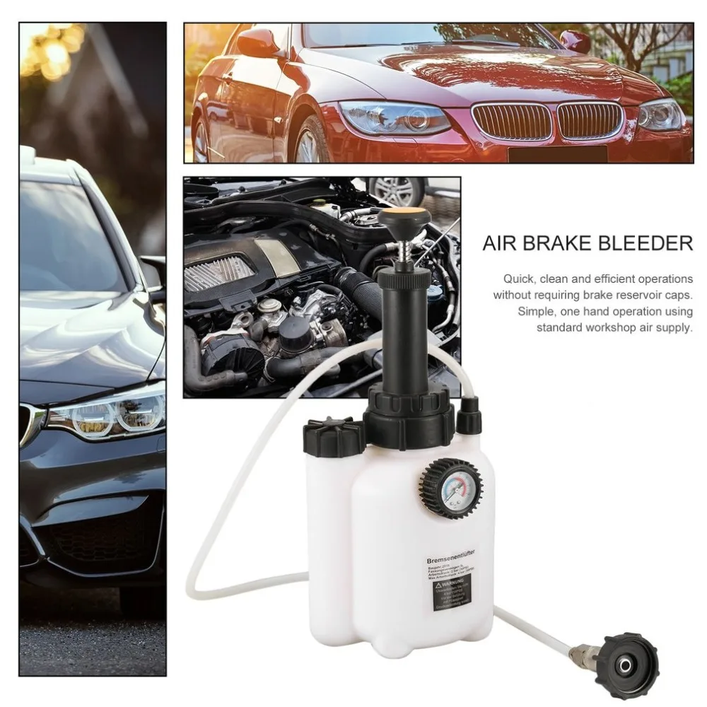 

90 to 120 PSI Single Pot Air Brake Bleeder Fluid Change Kit Car Auto Air Powered Pneumatic Brake Vacuum Tool Vehicles Equipment