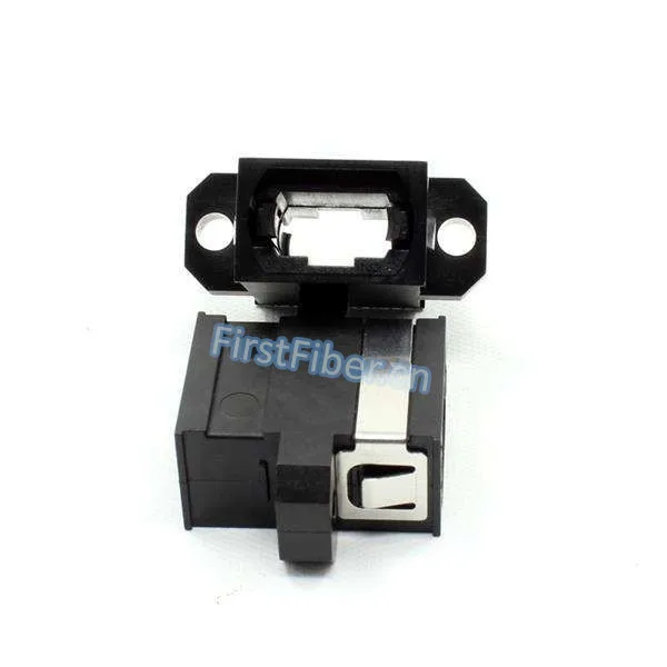 FirstFiber MTP/MPO Full Flange Black, Fiber Optic Adapter, Fiber Optic Connector, connecting port