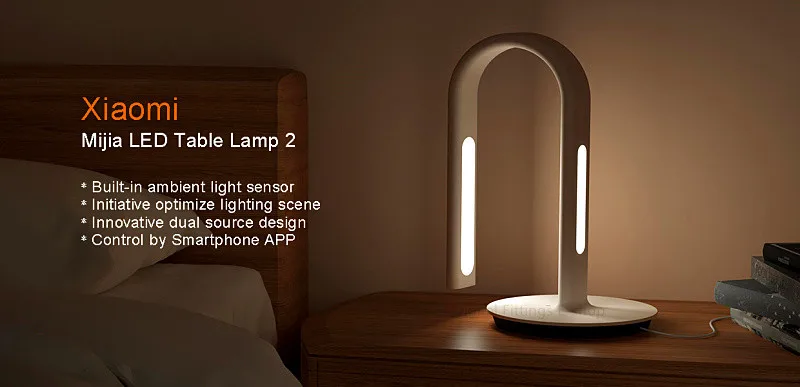 Xiaomi Mijia Smart DeskLamp, светодиодный светильник, настольная лампа, 2-й Настольный светильник, 4000K 10 W, двойной светильник, IOS, Android, приложение, управление