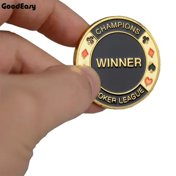 

Poker Cards Guard Protector Token Coin with Plastic Cover Texas Metal Chip Poker Club- WINNER Dealer Button Collect