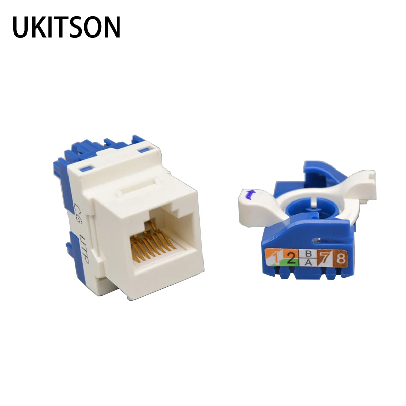 Поворотное подключение проводов CAT6 RJ45 LAN Keystone модуль Ethernet Jack Gigabit UTP