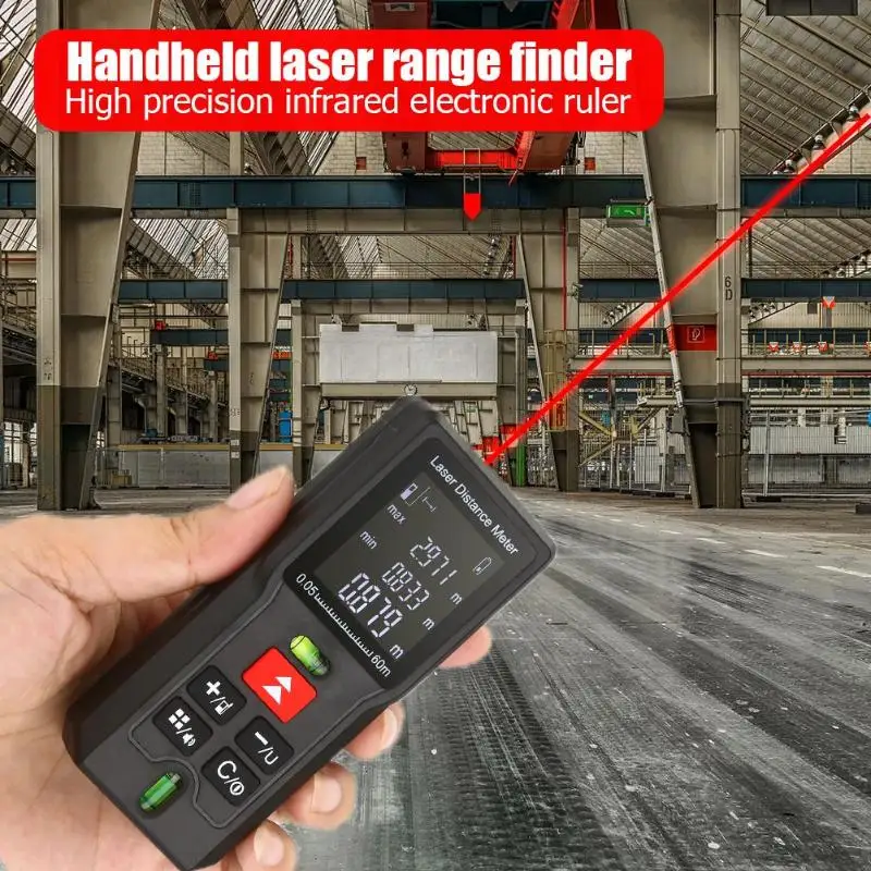 40/60/80/100m Laser Rangefinder Distance Meter Range Finder Electronic Tape Ruler Tester Measurer Digital Laser Meter 40/60/80/100m Laser Rangefinder Distance Meter Range Finder Electronic Tape Ruler Tester Measurer Digital Laser Meter