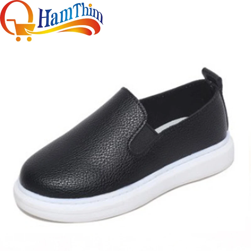 Новые мальчики девочки искусственная кожа дышащий loafer кроссовки детей shoes для