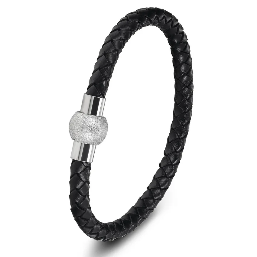 XQNI, браслет-цепочка, мужские браслеты из натуральной кожи, кожаный браслет для женщин, мужской магнит, нержавеющая сталь, веревка, браслеты для мужчин - Окраска металла: style 4