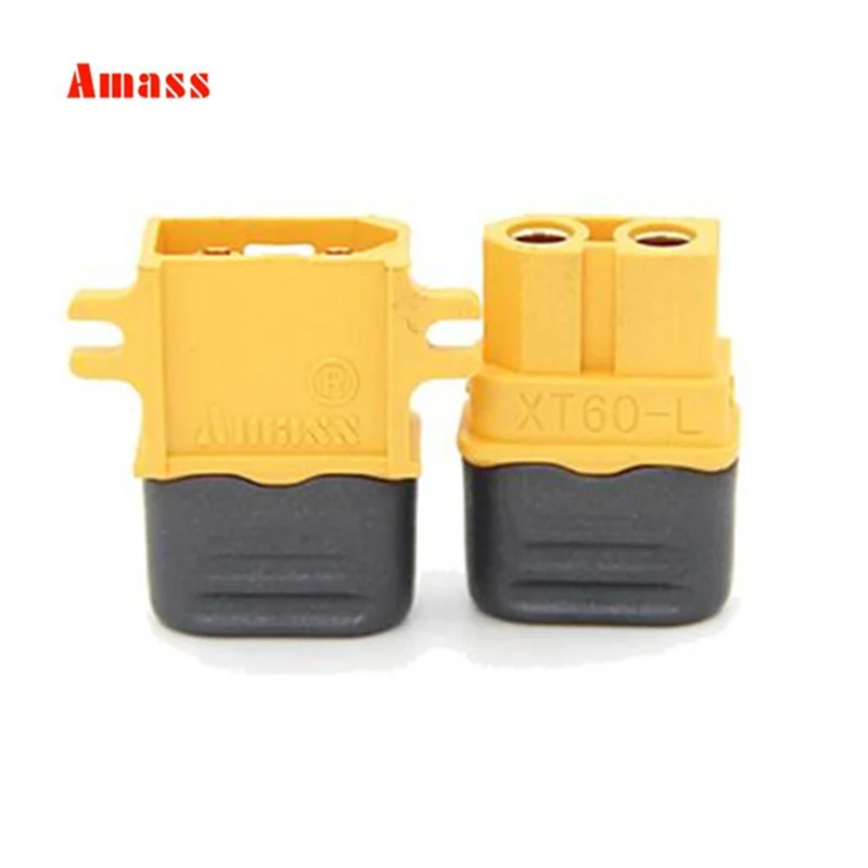 

2 pairs Amass XT60-L Plug Connector Male and Female Bullet Connector Plugs with Lock Protective Sleeve XT60L Connector 20% off