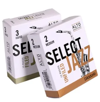 

Rico by D'addario Select Jazz Alto Sax Reeds in 2-3 Soft, Medium, Hard, 1/Piece or 10/Pieces Pack Available