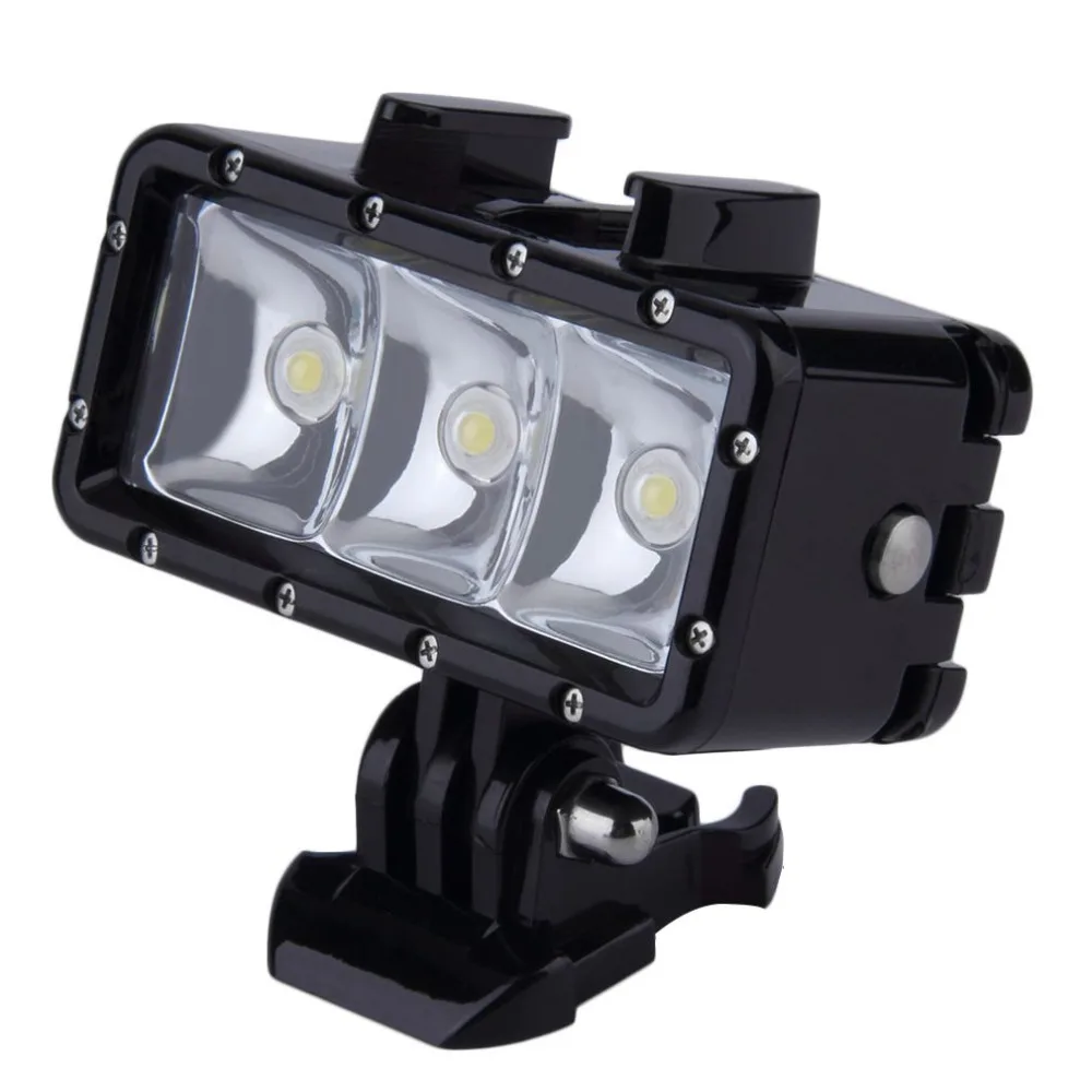 30 м Подводный водонепроницаемая LED-вспышка для спортивной камеры для подводных съёмок лампа крепление Пряжка Болт Набор ремней для GoPro Hero 4 3