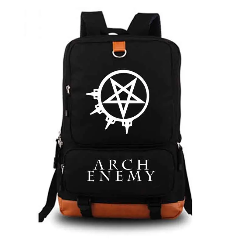 style1 black Рюкзак Arch Enemy, школьная сумка для студентов, повседневный рюкзак для мужчин и женщин, рюкзак для ноутбука, рюкзак - Цвет: style1 black