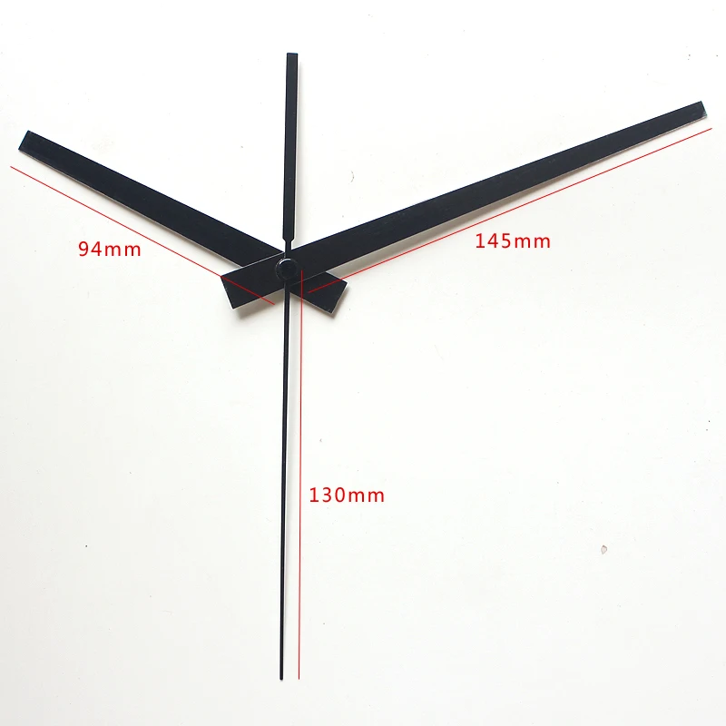 

Rhythm Shaft Black Long Hands 56# (just hands) DIY Clock Hands Quartz Clock Accessory Metal Aluminum High quality Clock kits