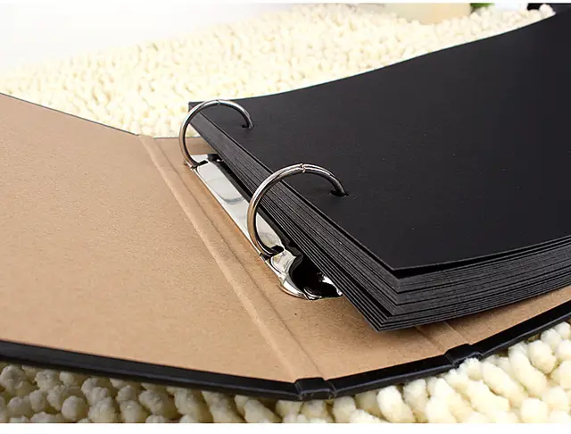 online shop diy handmade 25 pcs black pages vintage black white photo album black pages