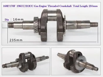 

Chongqing Quality! 16mm Threaded Crankshaft fits 168F/GX200/170F Universal 6.5HP~7HP Gasoline Engines with 235mm Length