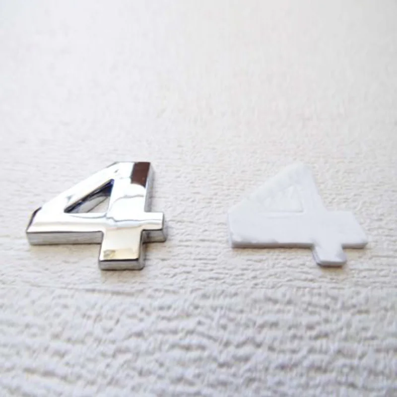 

Silver *Full Metal* Letter Number 3D Self-Adhesive Car Badge Home Emblem Sticker