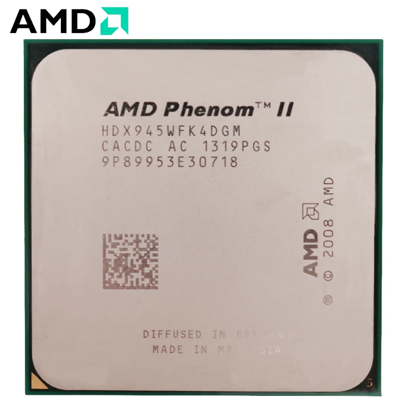 AMD Phenom II X4 945- HDX945WFK4DGM CPU Socket AM3 95W 3.0GHz 938-pin Quad-Core Desktop Processor CPU X4 945 socket am3