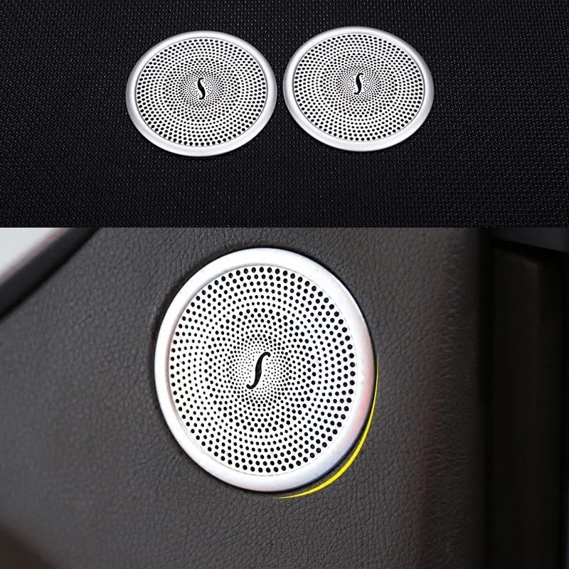 

Car Door Audio Speaker Ring Decoration Auto Door Speaker Net Ring Cover Trim For Mercedes Benz ML GL GLE W166 X166 Accessories