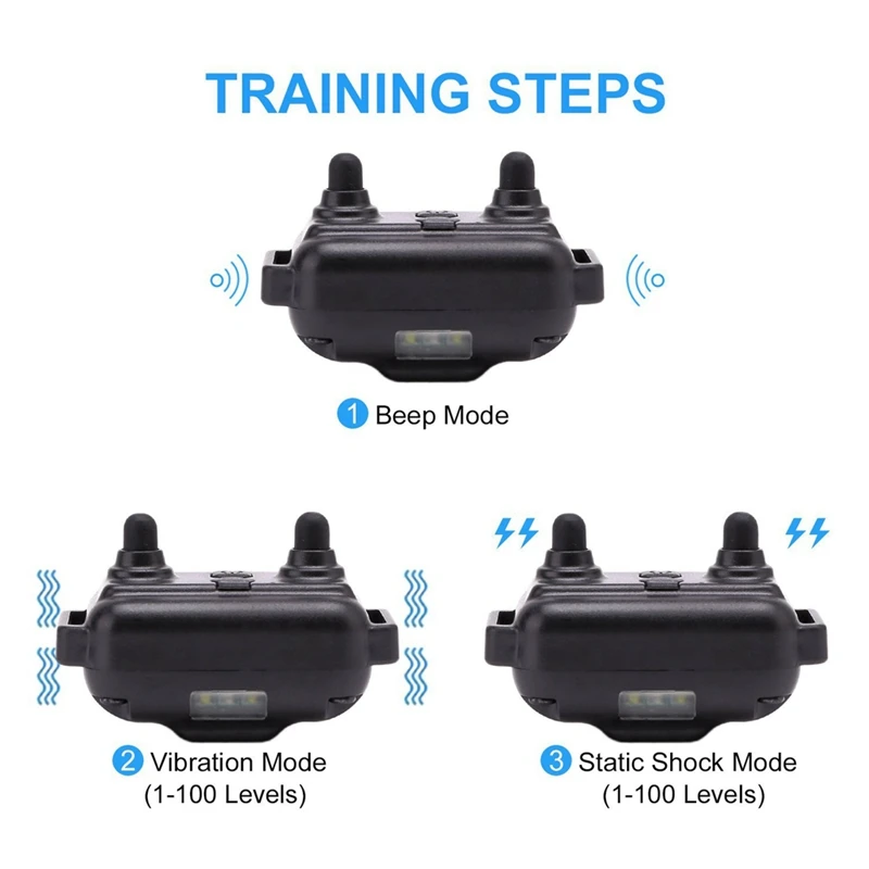 Хот-дог тренировочный ошейник перезаряжаемый Анти лай с 800 м дистанционный светодиодный ошейник для собак Открытый контроль тренировочные принадлежности