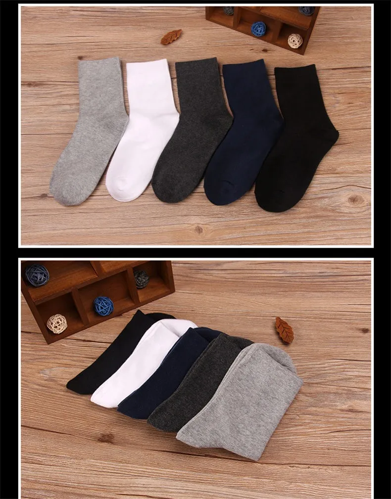 Business Men socks harajuku sport calcetines hombre basketball sock men breathable solid cotton socks 10pcs=5pair per lot No Box