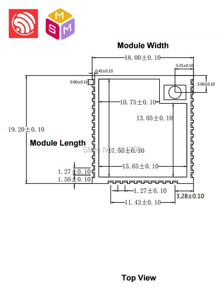 AIOT Espressif SoC ESP32 WiFi Bluetooth модуль ESP32-WROOM-32U международная версия домашней/промышленности/сельского хозяйства Автоматизация