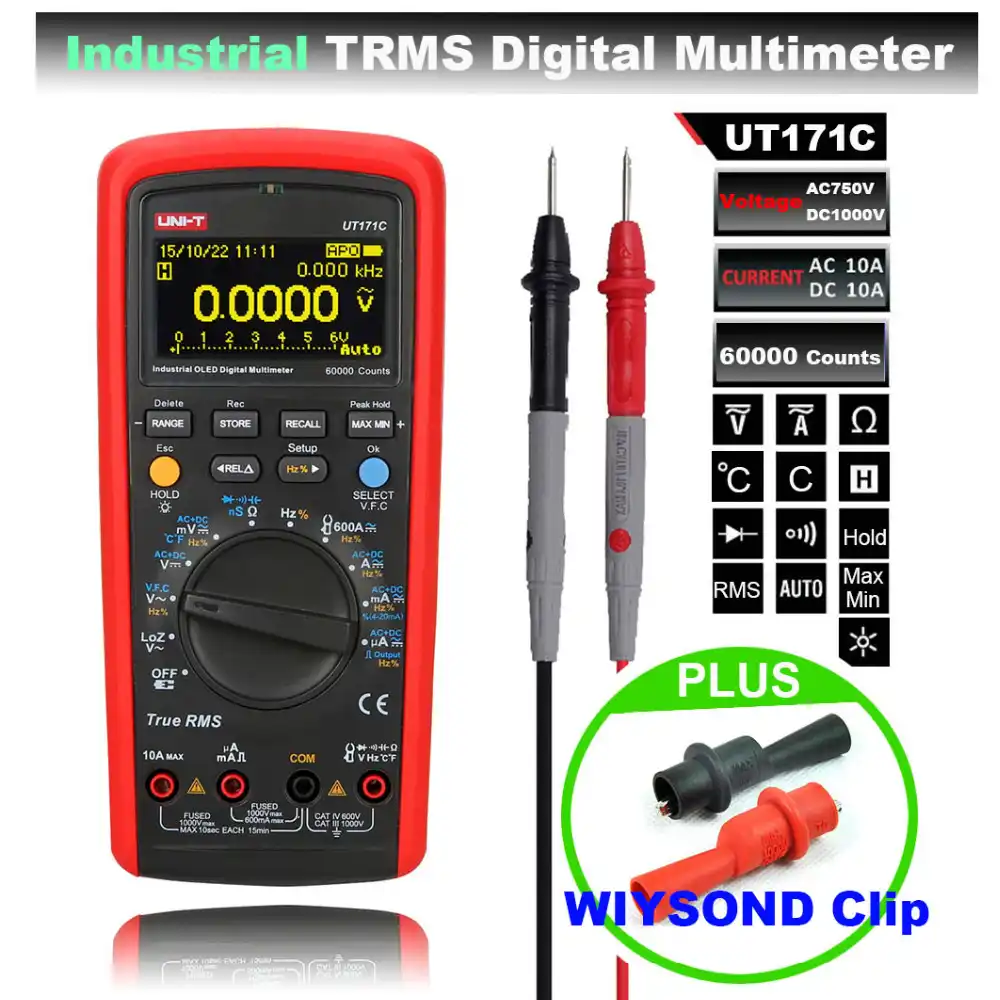 UNIT UT171C TRMS Digital Multimeter AC DC Tester Analog Bar LoZ VFC
