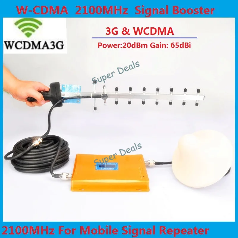 

Full set LCD Booster!!! W-CDMA 3G 2100MHz Repeater , 3G GSM Signal Booster, Cell Phone Signal Repeater Amplifier + 3G Antenna