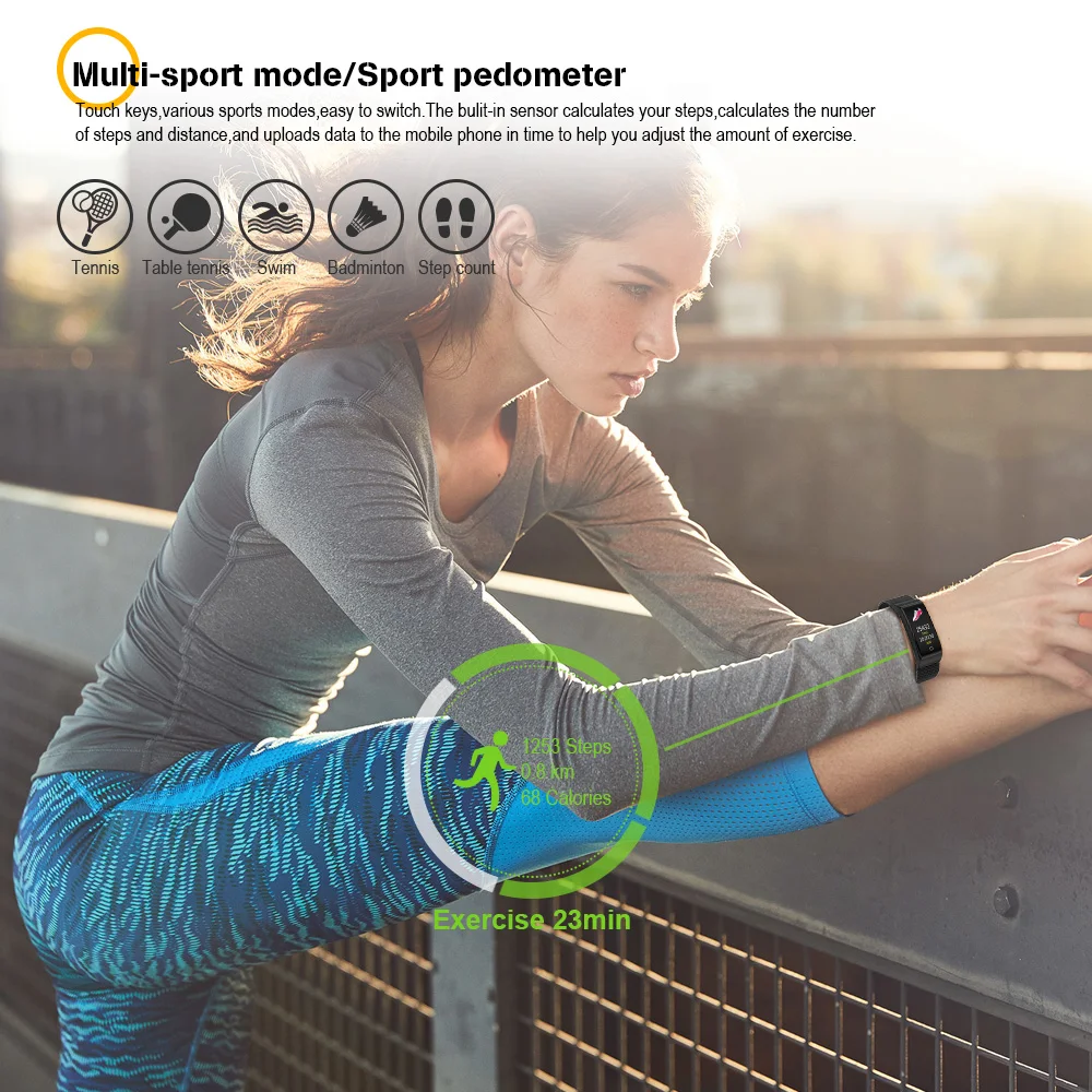  VERYFiTEK F4 Metal Smart Band Wristband Blood Pressure Heart Rate Monitor Men Women Fitness Watch P - 32892394982