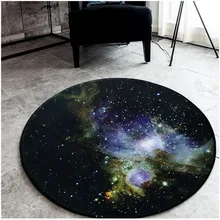 WLIARLEO 3D Круглый ковер космический Звездный Противоскользящий коврик для гостиной, спальни, детские ковры, украшение дома tapete para sala