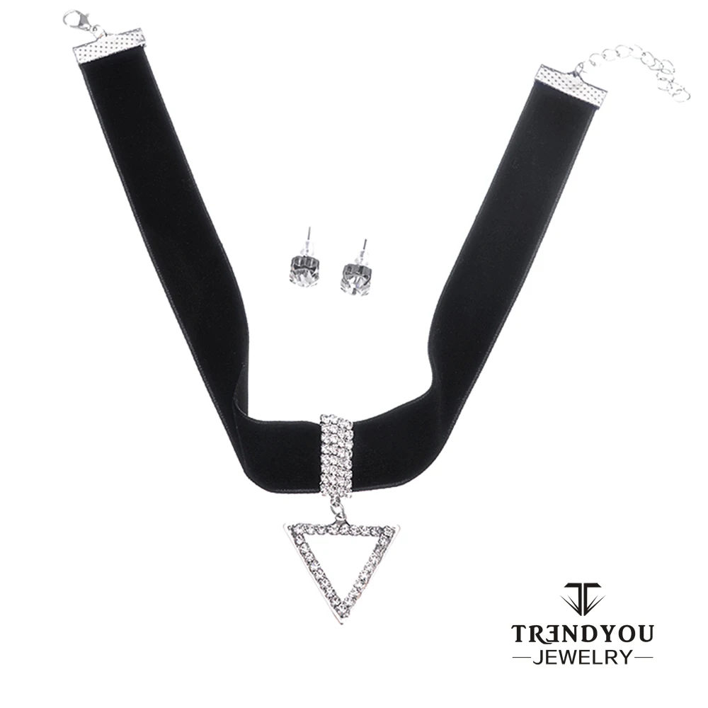 Trendyou Jewelry Колье с geomitric Подвески серебряные колье бархат Цепи для Для женщин ls171113
