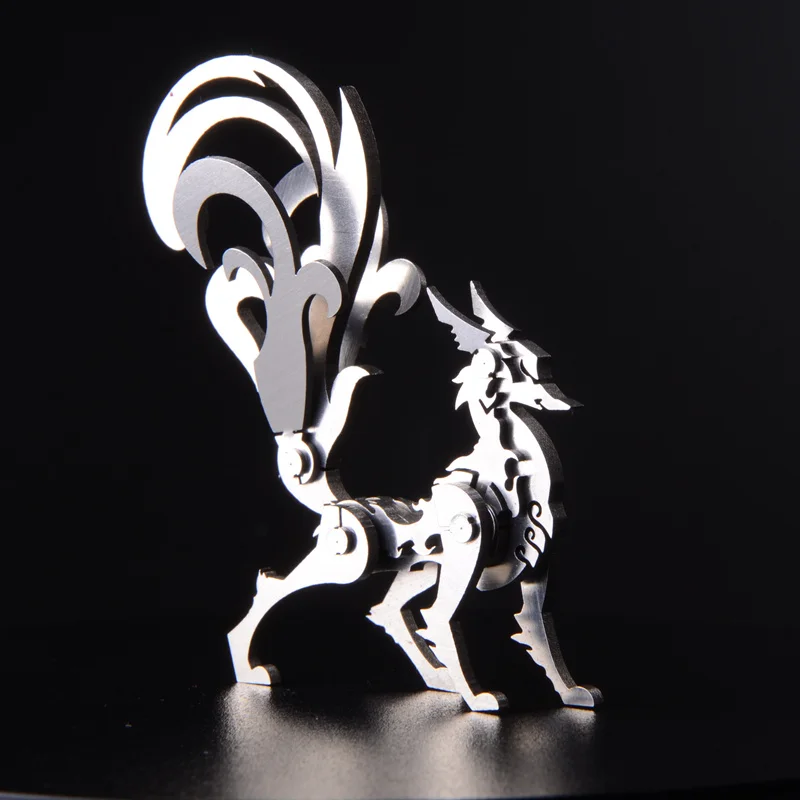 Высокое качество лося/дракон животных из нержавеющей стали 3D металлические наборы головоломка сборка модель креативное украшение на день рождения Коллекция игрушек - Цвет: HY003